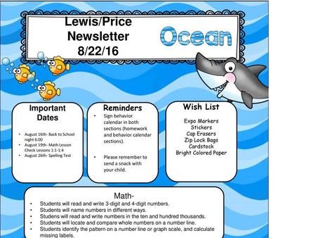 Lewis/Price Newsletter