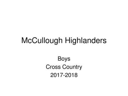 McCullough Highlanders