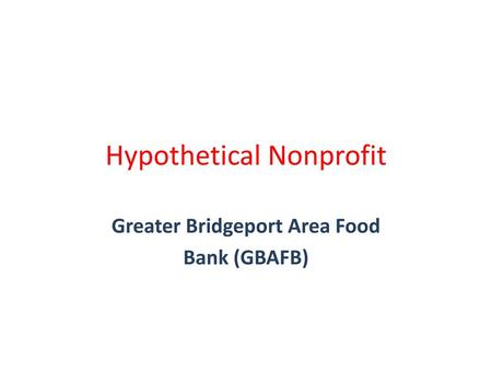 Hypothetical Nonprofit