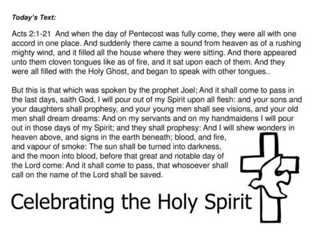 Celebrating the Holy Spirit