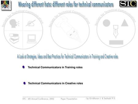 Technical Communicators in Training roles