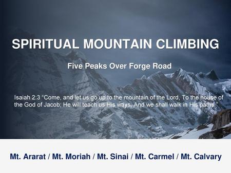 Spiritual Mountain CLIMBING