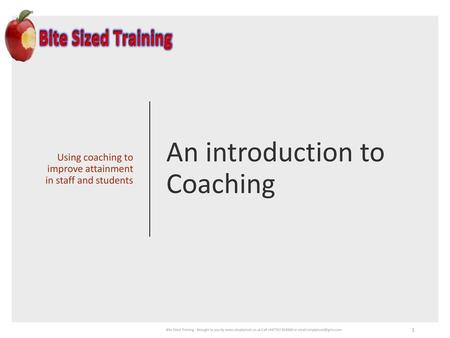 An introduction to Coaching