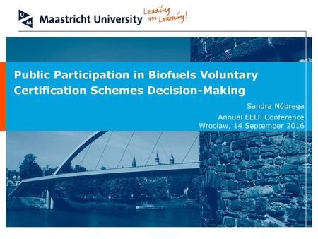 Public Participation in Biofuels Voluntary