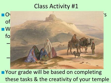Class Activity #1 Overview: You & your team are members of an ancient tribe known as “Patrioti” Working with your tribe, complete the following activities.
