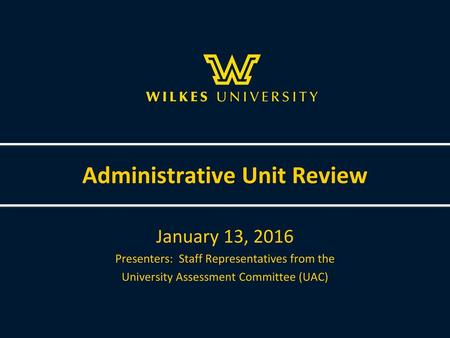 Administrative Unit Review