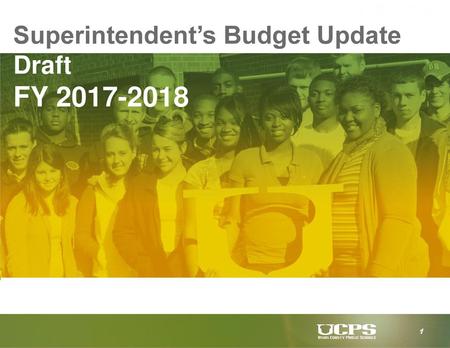 Superintendent’s Budget Update Draft