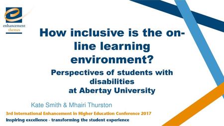 How inclusive is the on-line learning environment?