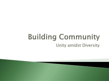 Unity amidst Diversity