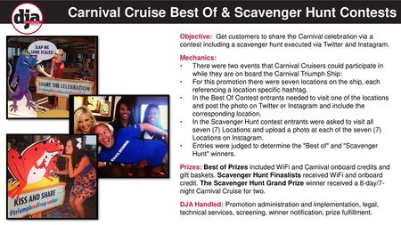 Carnival Cruise Best Of & Scavenger Hunt Contests