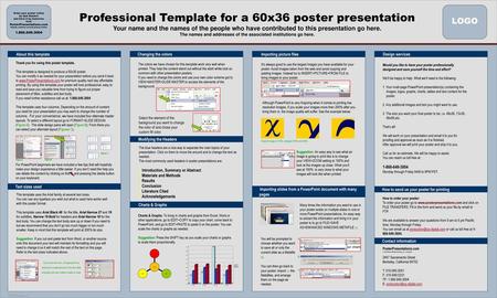 Professional Template for a 60x36 poster presentation