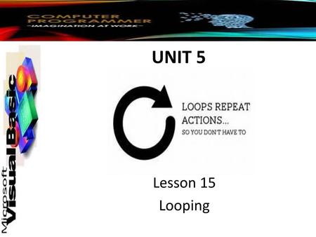 UNIT 5 Lesson 15 Looping.
