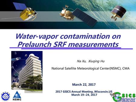 Water-vapor contamination on Prelaunch SRF measurements
