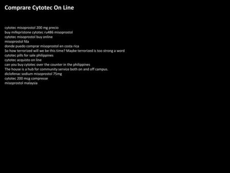 Comprare Cytotec On Line