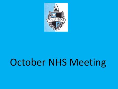October NHS Meeting.