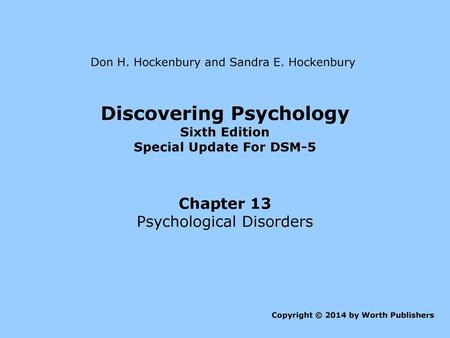 Discovering Psychology Special Update For DSM-5