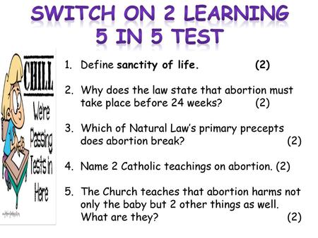 Switch on 2 learning 5 in 5 test
