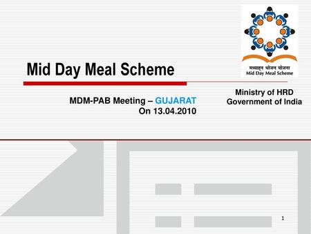 Mid Day Meal Scheme MDM-PAB Meeting – GUJARAT On