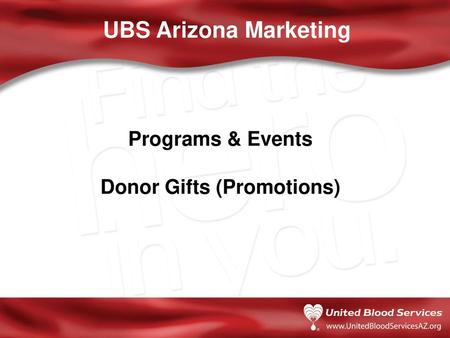 Donor Gifts (Promotions)