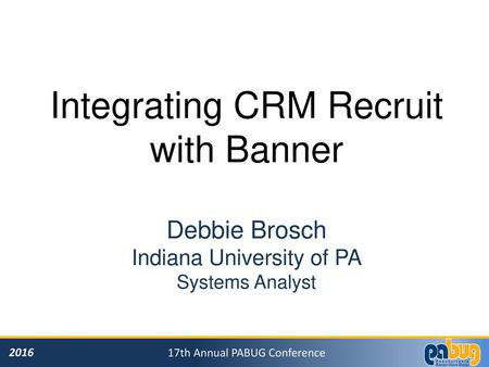 Integrating CRM Recruit with Banner