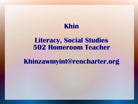 Literacy, Social Studies
