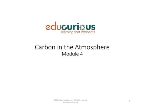 Carbon in the Atmosphere Module 4