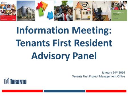 Information Meeting: Tenants First Resident Advisory Panel
