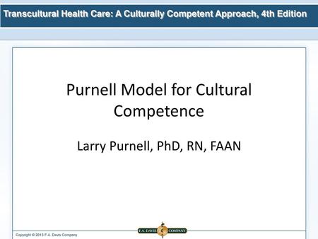 Purnell Model for Cultural Competence