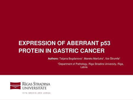 EXPRESSION OF ABERRANT p53 PROTEIN IN GASTRIC CANCER