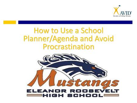 How to Use a School Planner/Agenda and Avoid Procrastination