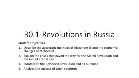 30.1-Revolutions in Russia