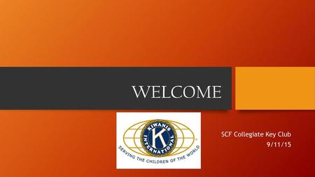 SCF Collegiate Key Club 9/11/15