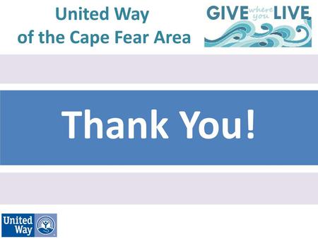 United Way of the Cape Fear Area Thank You!.