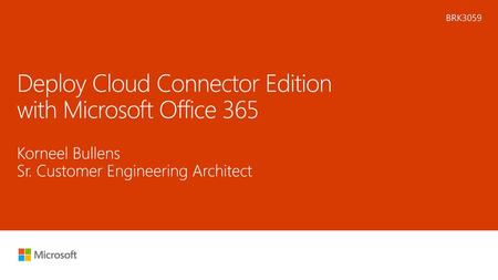 Deploy Cloud Connector Edition with Microsoft Office 365