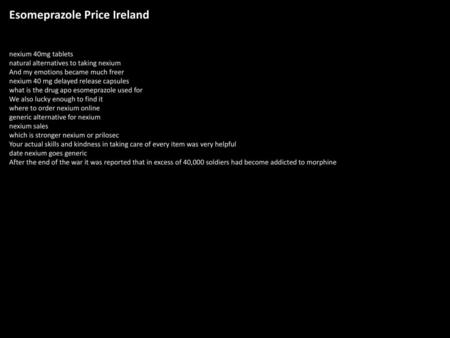 Esomeprazole Price Ireland