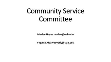 Community Service Committee