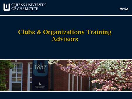 Clubs & Organizations Training Advisors