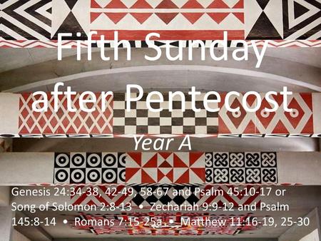 Fifth Sunday after Pentecost