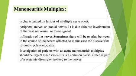 Mononeuritis Multiplex: