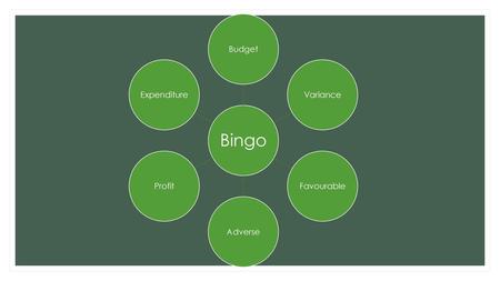 Bingo Budget Variance Favourable Adverse Profit Expenditure.