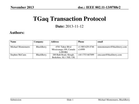 TGaq Transaction Protocol