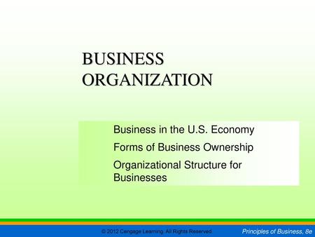 BUSINESS ORGANIZATION