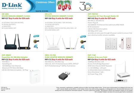Christmas Offers DIR-605L ROUTER WIRELESS 300MBPS CLOUD,