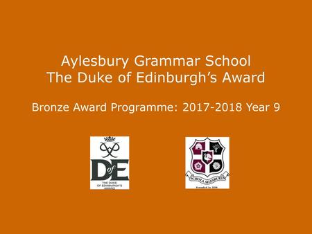 Format of Meeting Information about the DofE Award nationally