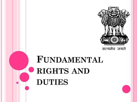 Fundamental rights and duties