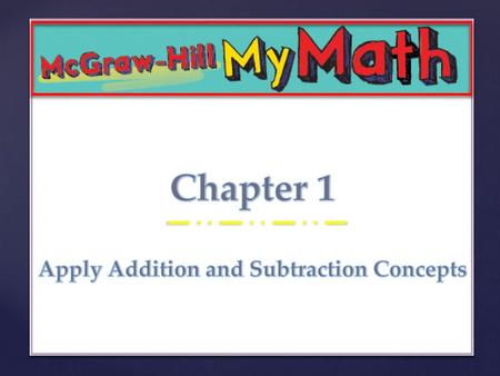Apply Addition and Subtraction Concepts
