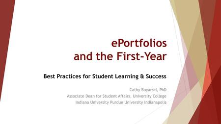 ePortfolios and the First-Year