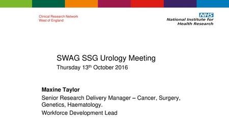 SWAG SSG Urology Meeting