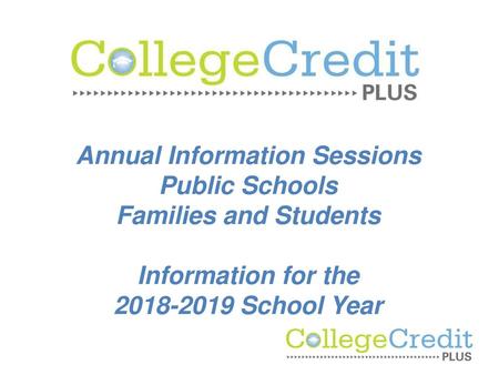 College Credit Plus September 2017