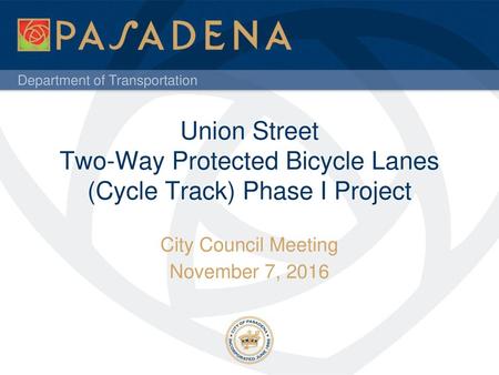 City Council Meeting November 7, 2016